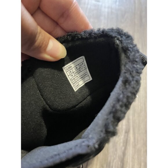 Coach Black City Hiker Lace Up Rubber Faux Shearling Ankle Boots size 7 - Picture 5 of 9